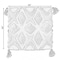 Deerlux 16" Cotton Throw Pillow Cover with Tufted Blue & White Geometric Pattern and Corner Tassels QI004306.GC - alternate 4